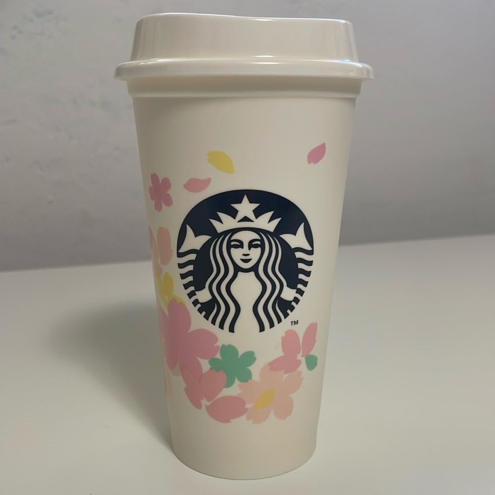 Starbucks Sakura Cherry Blossom Reusable Cup, 16 fl. oz/473 mL.